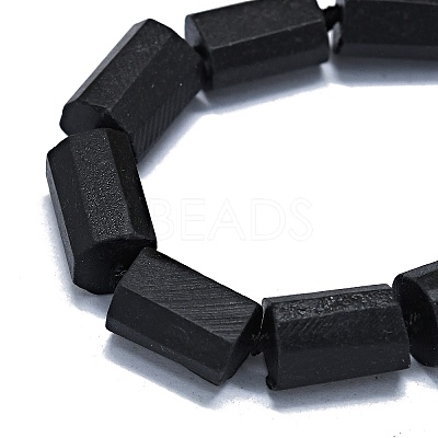 Natural Shungite Beads Strands G-O170-120-1