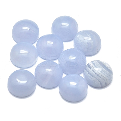 Natural Blue Lace Agate Cabochons G-O185-01F-02-1