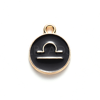 Alloy Enamel Pendants LS-ENAM-S124-01B-08K-1