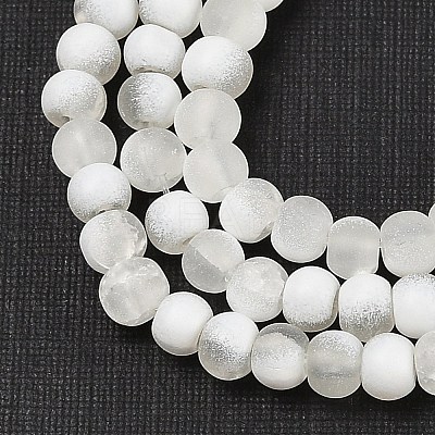 Frosted Crackle Glass Beads X1-GLAA-U001-4mm-M07-1