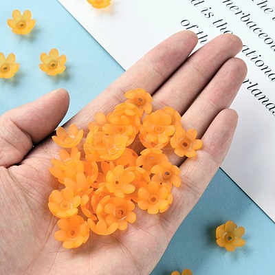 Frosted Acrylic Bead Caps MACR-S371-07A-724-1