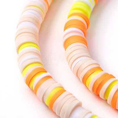 Handmade Polymer Clay Beads Strands CLAY-R089-6mm-T02B-52-1