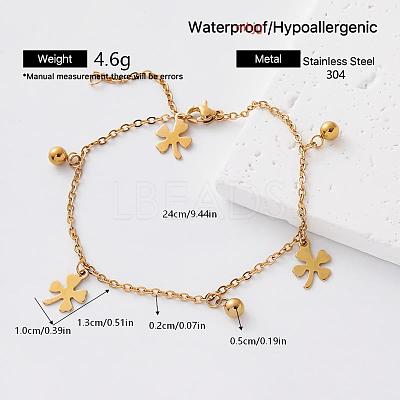 304 Stainless Steel Charm Anklets for Women YT2164-3-1
