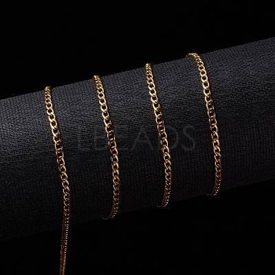 3.28 Feet Ion Plating(IP) 304 Stainless Steel Twisted Chain Curb Chains X-CHS-H007-29G-1