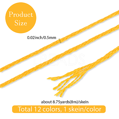 6-Ply Polyester Embroidery Floss OCOR-WH20074-01A-05-1