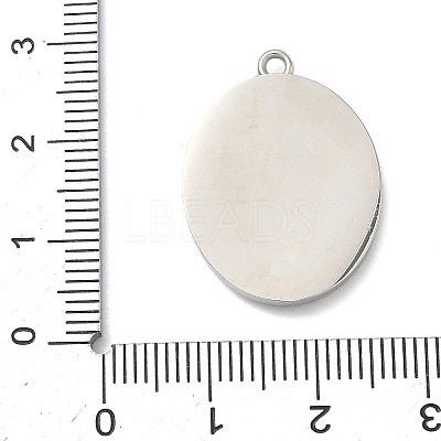 304 Stainless Steel & Rhinestone Pendants STAS-G371-09D-02P-1