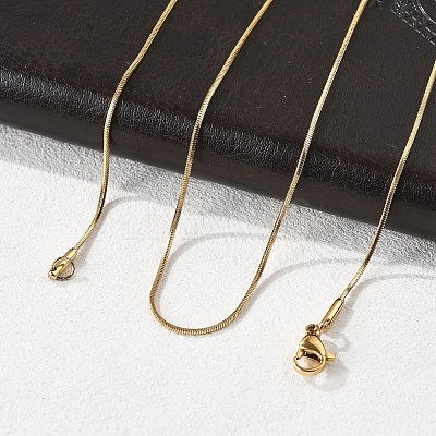 304 Stainless Steel Snake Chains Necklaces X-STAS-F094-24G-1