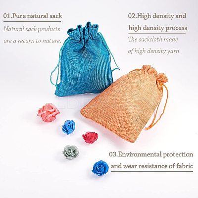 Burlap Packing Pouches Drawstring Bags ABAG-PH0002-13-1
