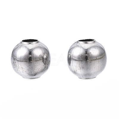 Round 304 Stainless Steel Beads STAS-TAC0004-4mm-P-1