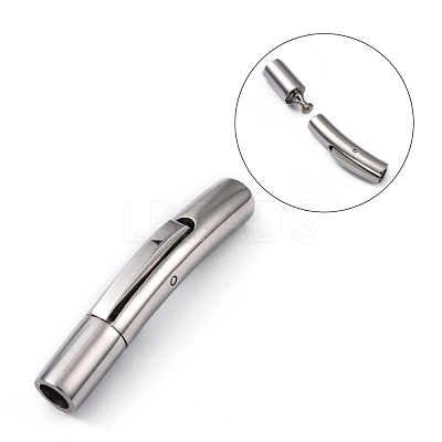 Tarnish Resistant Column 316 Surgical Stainless Steel Bayonet Clasps STAS-A021-3mm-1