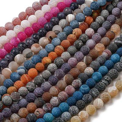 Natural Weathered Agate Beads Strands G-P538-A01-1