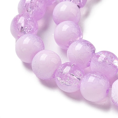 Crackle Glass Beads Strands GLAA-U001-8mm-04-1