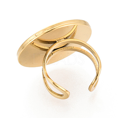 304 Stainless Steel Cuff Ring Findings STAS-S080-040I-G-1
