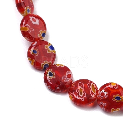Handmade Millefiori Lampwork Beads Strands LAMP-G166-17B-05-1