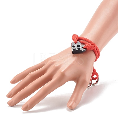 Polyester & Spandex Cord Bracelet Sets BJEW-JB06367-01-1