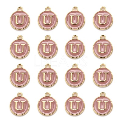 Golden Plated Alloy Enamel Charms X-ENAM-S118-07U-1