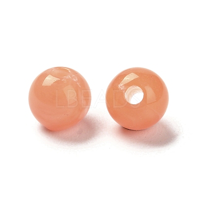 Imitation Jade Acrylic Beads MACR-G066-01H-1