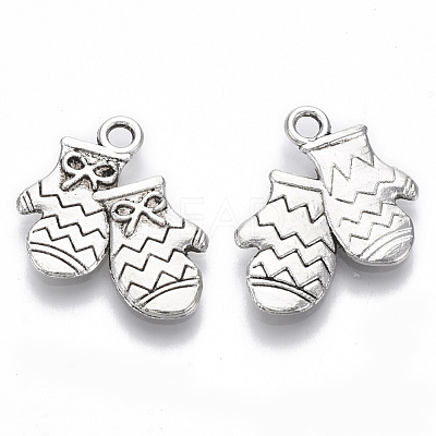 Tibetan Style Alloy Pendants TIBE-N010-24AS-RS-1