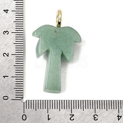 Natural Green Aventurine Carved Pendants G-C282-04E-1