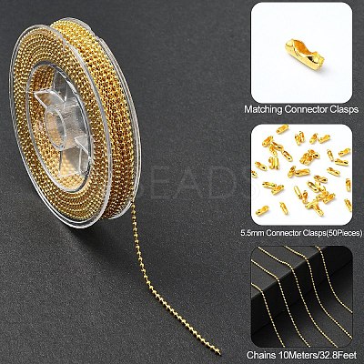 1 Roll Iron Ball Bead Chains CH-YW0002-04G-1