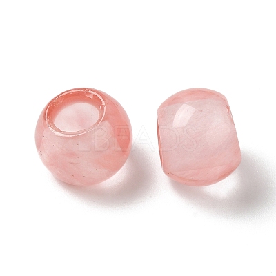 Cherry Quartz Glass European Beads G-N342-03C-1