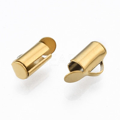 304 Stainless Steel Slide On End Clasp Tubes STAS-S115-01B-G-1