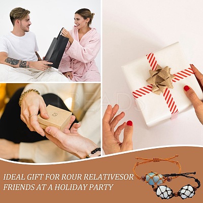12Pcs Adjustable Braided Nylon Cord Macrame Pouch Bracelet Making AJEW-SW00010-02-1