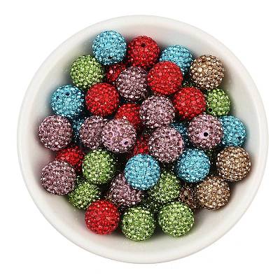 Pave Disco Ball Beads RB-Q195-14mm-M-1