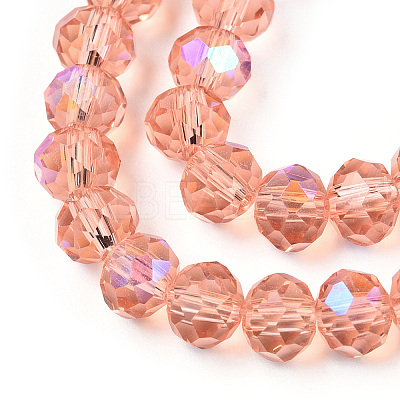 Electroplate Glass Beads Strands X-EGLA-A034-T2mm-L24-1
