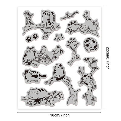 Rubber Clear Stamps DIY-WH0251-044-1
