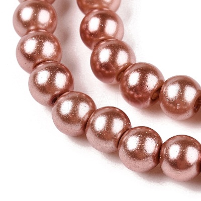 Baking Paint Pearlized Glass Pearl Round Bead Strands HY-Q003-4mm-50-A-1