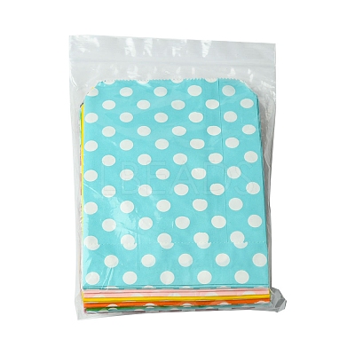 45Pcs 9 Colors Kraft Paper Bags CARB-FS0001-01-1