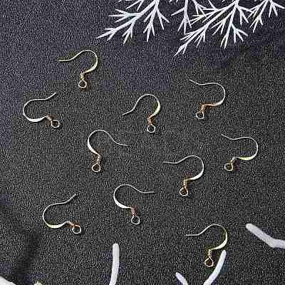 200Pcs Brass Earring Hooks KK-CN0001-35-1