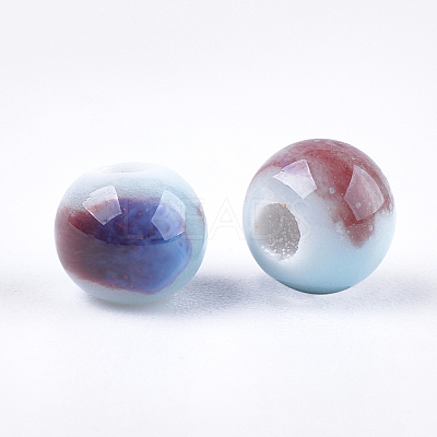 Handmade Porcelain Beads X-PORC-S498-19B-03-1
