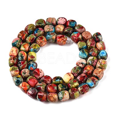 Natural Imperial Jasper Beads Strands G-N342-62H-1
