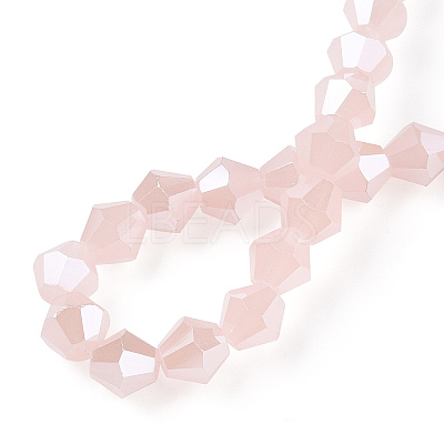 Imitation Jade Electroplate Glass Beads Strands EGLA-A039-J6mm-A07-1