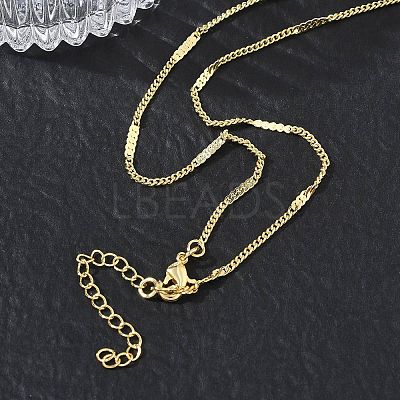 2MM Brass Curb Chain Necklaces for Women KK-CBA4FD4-15G-1