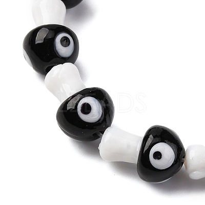 Handmade Evil Eye Lampwork Beads Strands LAMP-S069-01B-1