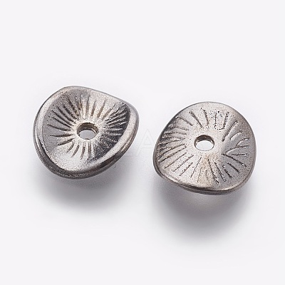 Tibetan Style Wavy Spacer Beads TIBEP-A11067-B-LF-1