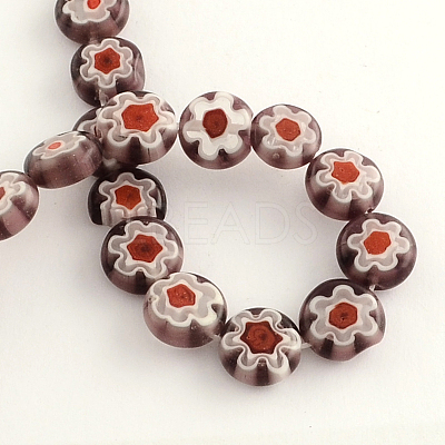 Handmade Millefiori Glass Bead Strands LK-R006-15F-1