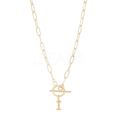 304 Stainless Steel Letter Pendant Necklaces NJEW-LP0001-52I-G-1