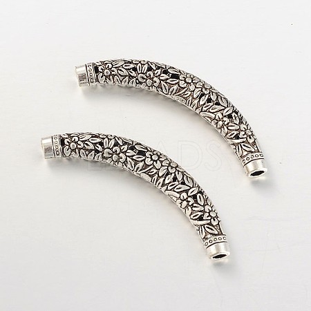 Tibetan Style Alloy Curved Tube Beads PALLOY-J504-03AS-1