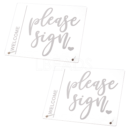 2Pcs Custom Word Acrylic Display Holder AJEW-FH0001-77-1