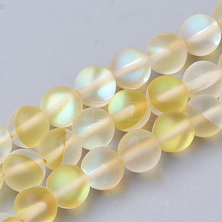 Synthetic Moonstone Beads Strands G-S283-10mm-14-1