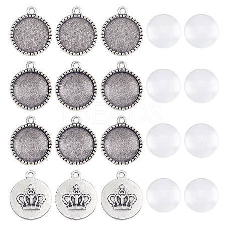 200Pcs DIY Half Round Pendant Making Kits DIY-AR0001-38AS-1
