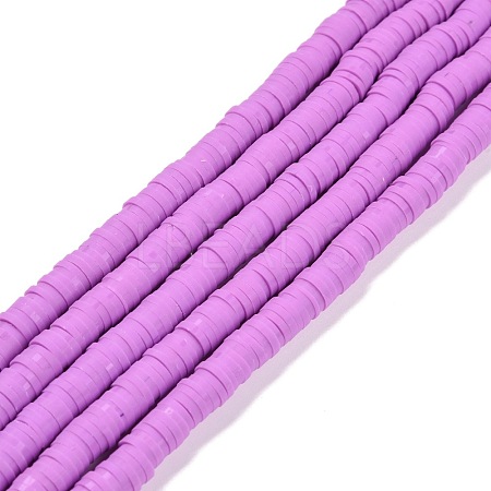 Handmade Polymer Clay Beads Strands CLAY-R089-6mm-Q061-1