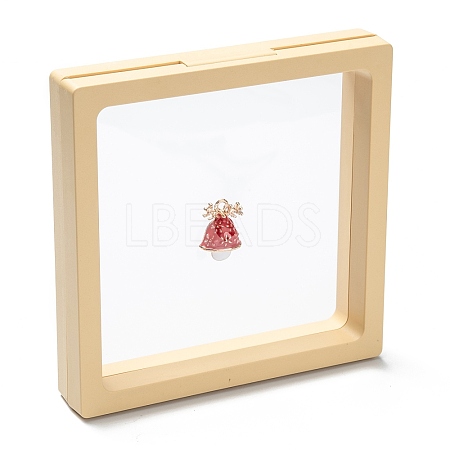 Square Transparent PE Thin Film Suspension Jewelry Display Box CON-D009-01C-01-1