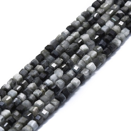 Natural Hawk's Eye Beads Strands G-P457-B01-44-1