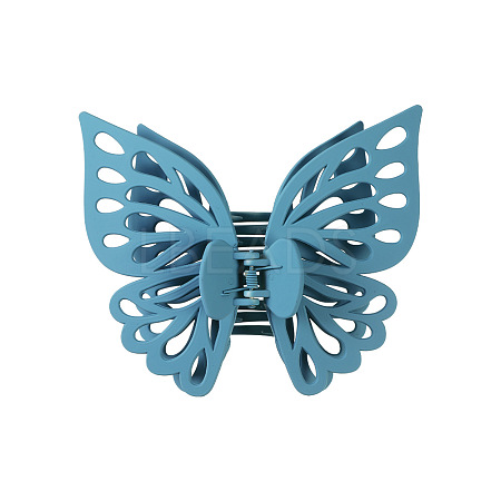 Large Frosted Butterfly Hair Claw Clip X-OHAR-PW0003-006C-1