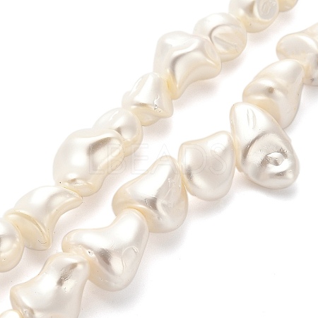 Electroplated Shell Pearl Beads Strands BSHE-C009-01B-1